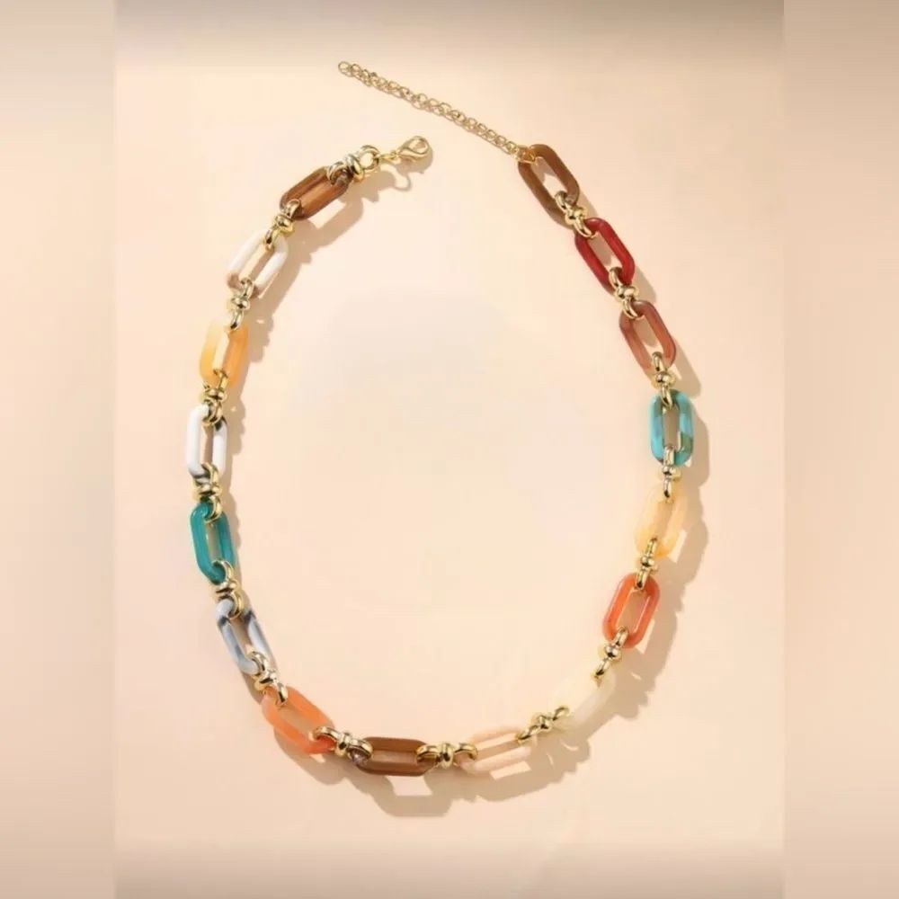 Multicolor Chain Necklace #2054